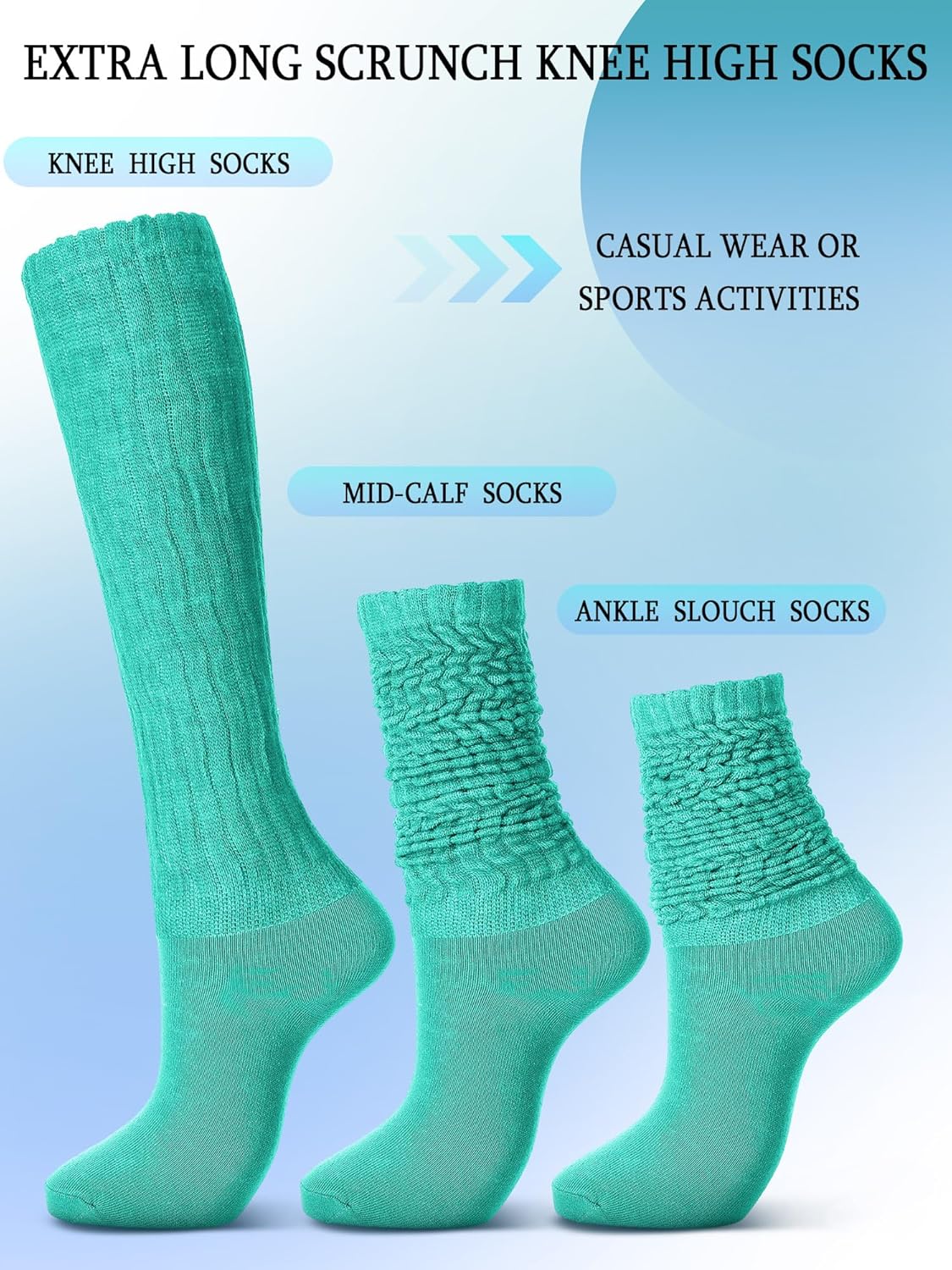 12 Pairs Slouch Socks for Woman Fuzzy Warm Scrunch Boot Winter Fluffy Socks for Women Christmas Gifts - Image 5