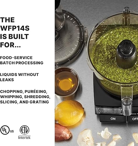 Vista 2 de Waring Procesador de alimentos comercial WFP14S, 3-1/2-cuarto, transparente 120V, enchufe de 5-15 fases