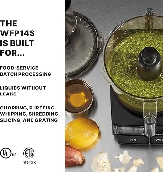 Waring Commercial Food Processor, 3.5 Quart Capacity, 1 Horsepower Motor, Vegetable Chopper for Professional Kitchens, WFP14S