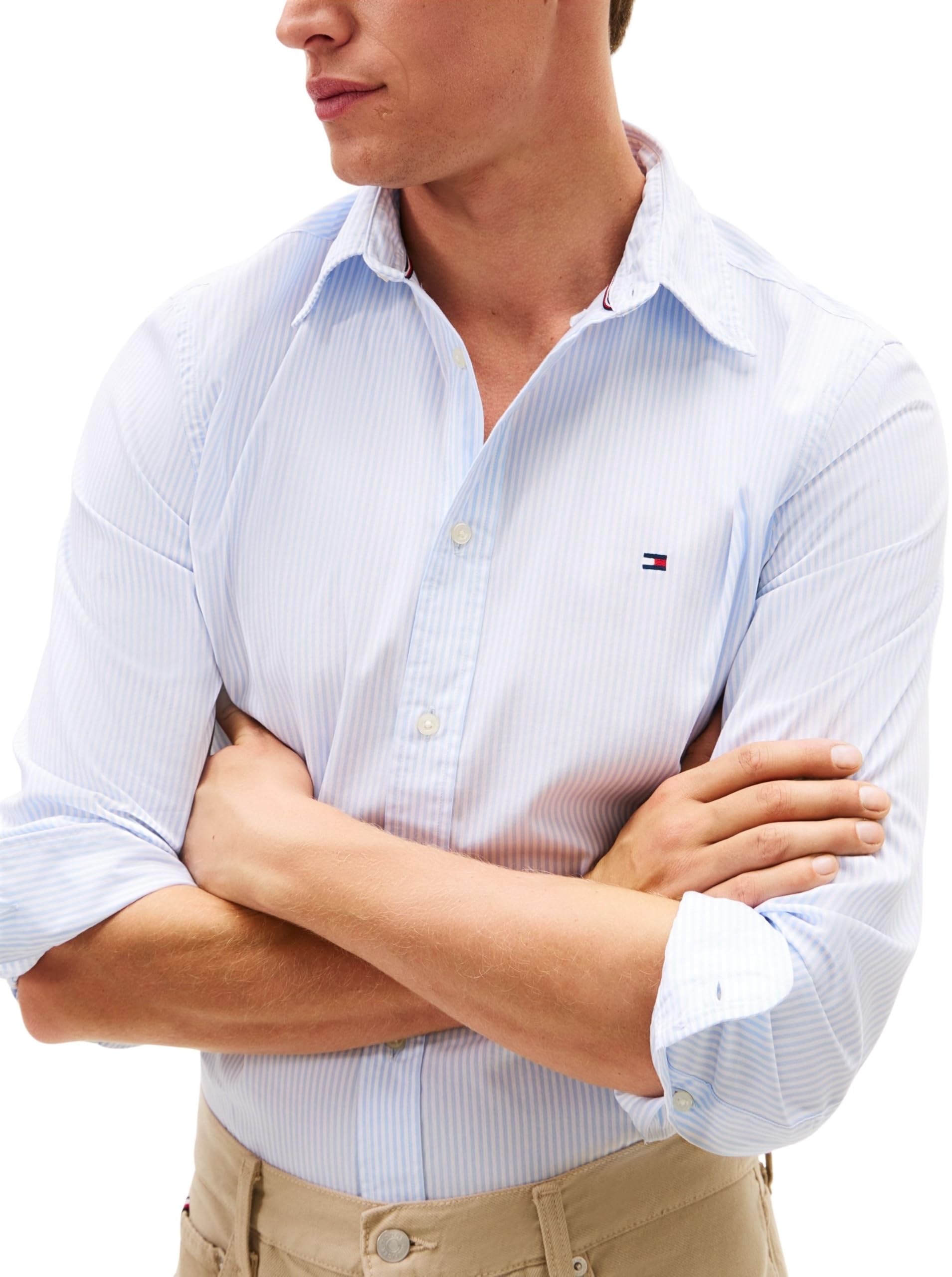 Tommy Hilfiger Koszula L/S Mężczyźni Core Flex Pop Classic Stp Shirt Mw0mw41403