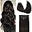 GOO GOO Clip in Hair Extensions Real Human Hair, Remy Human Hair Extensions Clip ins for Women, Natural Human Hair, 12inch 85g 7Pcs, 2 Dark Brown