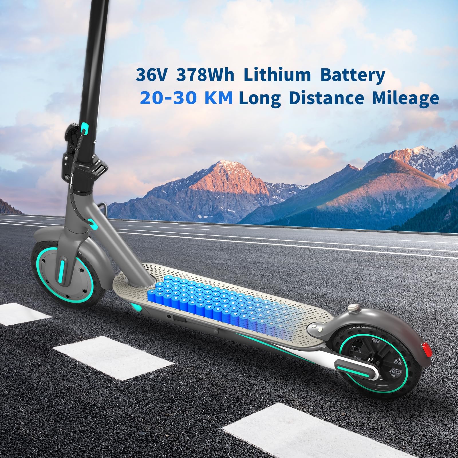 EGGKING Monopattino Elettrico con Freccia Direzionale, 350W Motore, 8.5" Gomme Antiforatura, 35 km Autonomia, Doppi Freni, Controllo App