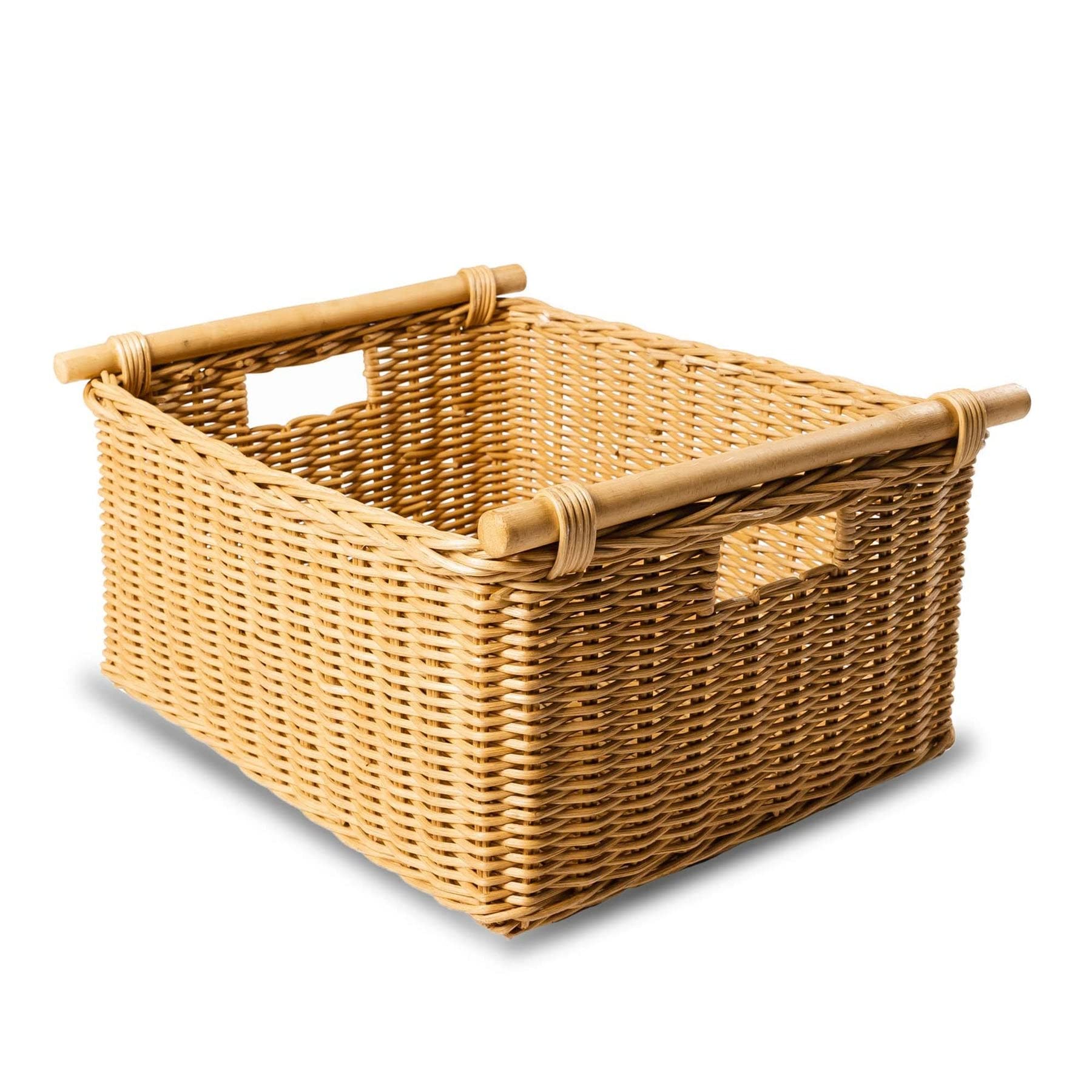 Amazon.com: The Basket Lady Pole Handle Wicker Storage Basket