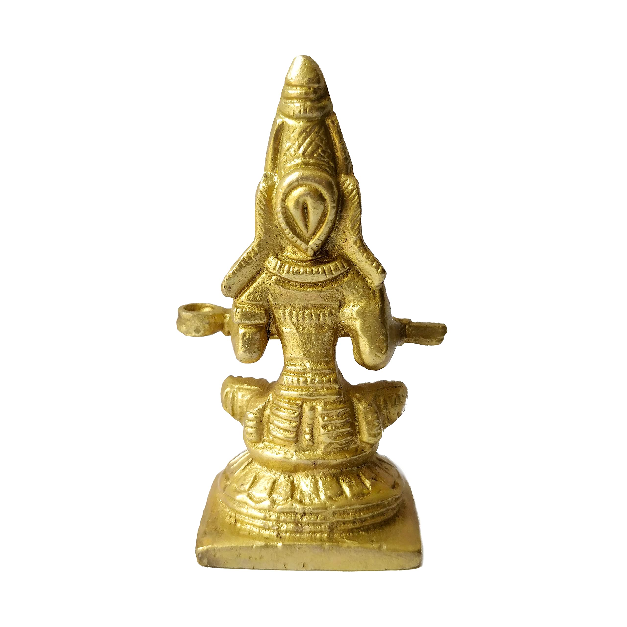 GURU JEE™ Brass Statue Goddess Annapurna Devi Idol Small Art Goddess of Food Annapurna Murti for Pooja Temple Aarti Religious Gifts - Image 6 thumbnail