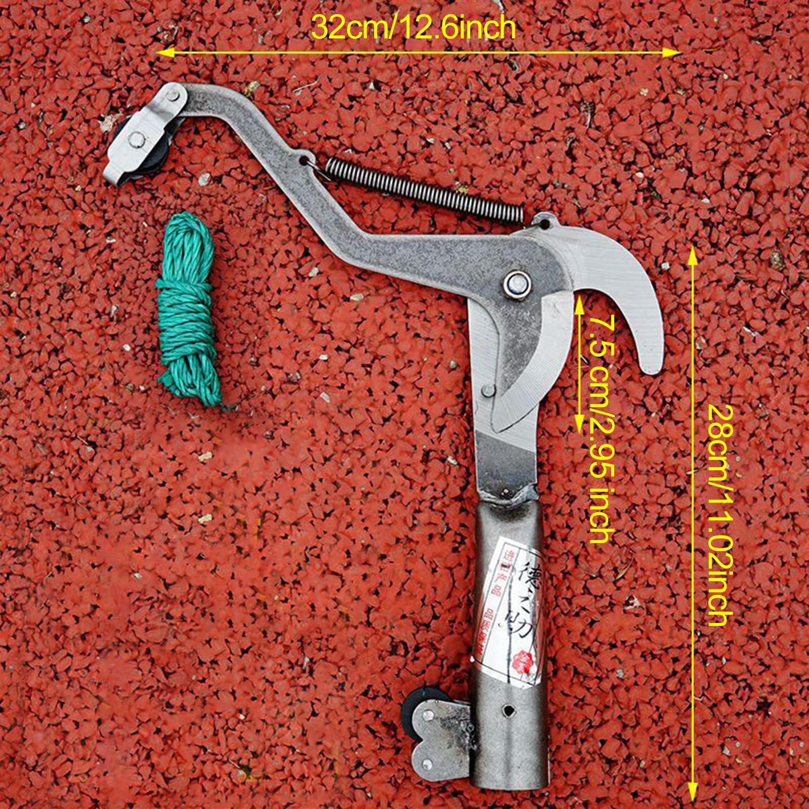Tijeras de Poda de Altura para Árboles con Cuerda Podadora Manual de Ramas Diseño Innovador con Polea Doble en Hierro Y Acero Adecuada para Jard, L