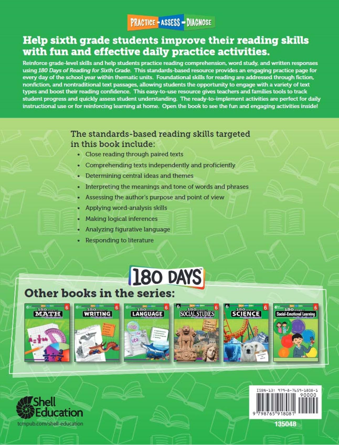 180 Days of Practice: Grade 6 Bundle - 4 Book Set - Improve Sixth Grade Skills with 180 Days of Practice 4 Book Bundle: Daily Reading, Writing, Grammar, and Math Practice Sheets with Assessments - Image 4