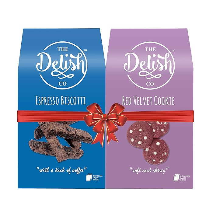 Buy The Delish Co Espresso Biscotti & Red Velvet Cookie Combo, 290 g