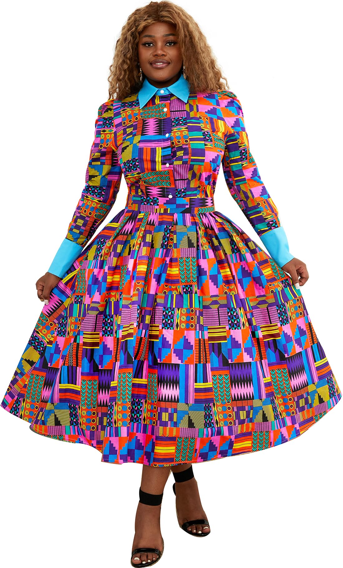 Women's African Print Skirt and Blouse Suit Sets Ankara Wedding Party Clothing