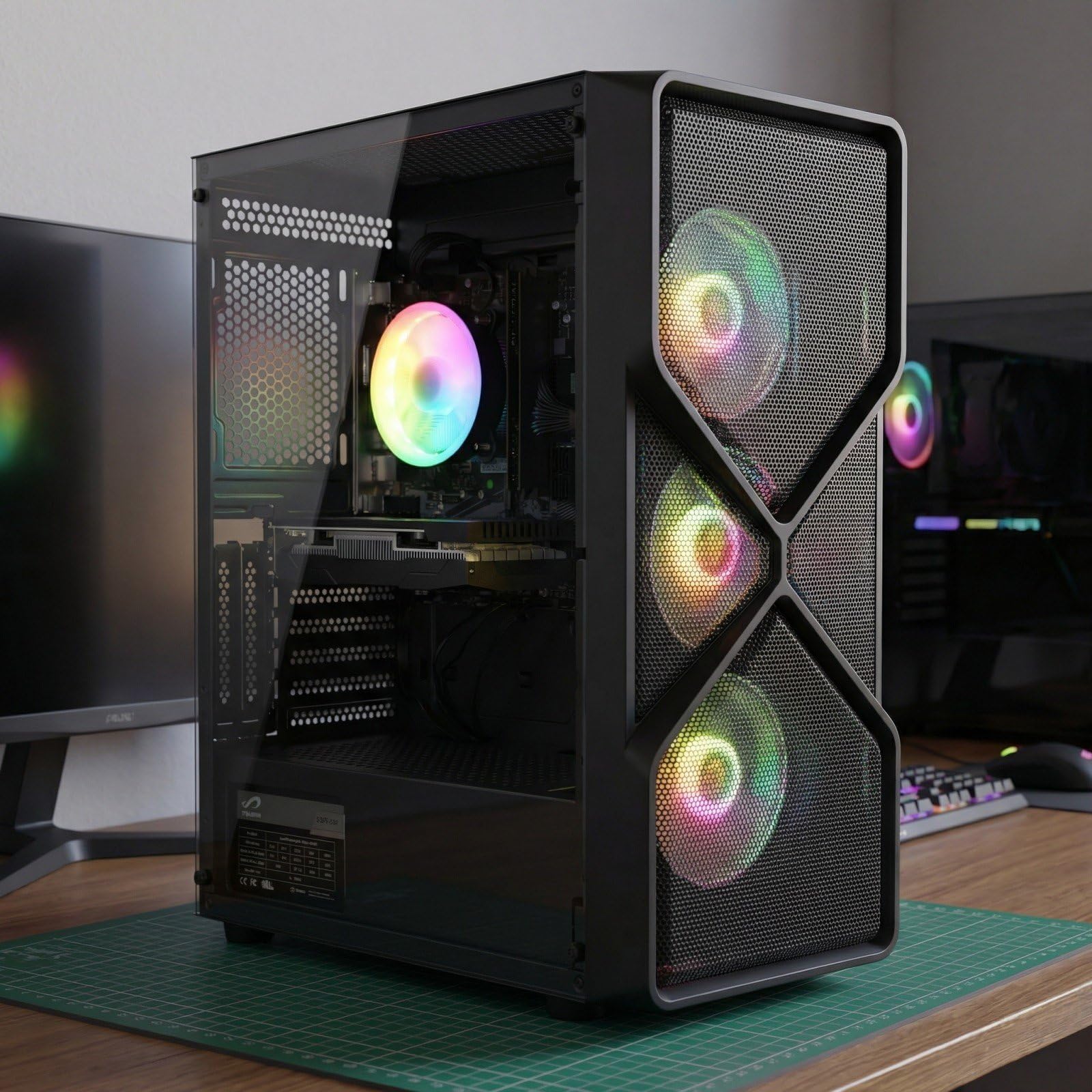 PC Gaming Fisso Core i7 8 gen 4.1 GHz Nvidia RTX 3050 6GB GDDR6 32GB DDR4 RAM 1TB SSD WiFi 6 Windows 11 Pro