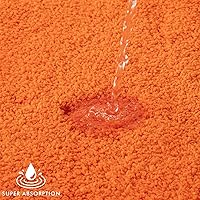 Vista 26 de MIULEE - Juego de 2 tapetes para baño, absorbentes, microfibra esponjosa y gruesa, con reverso antideslizante, lavable a máquina, para baño, ducha