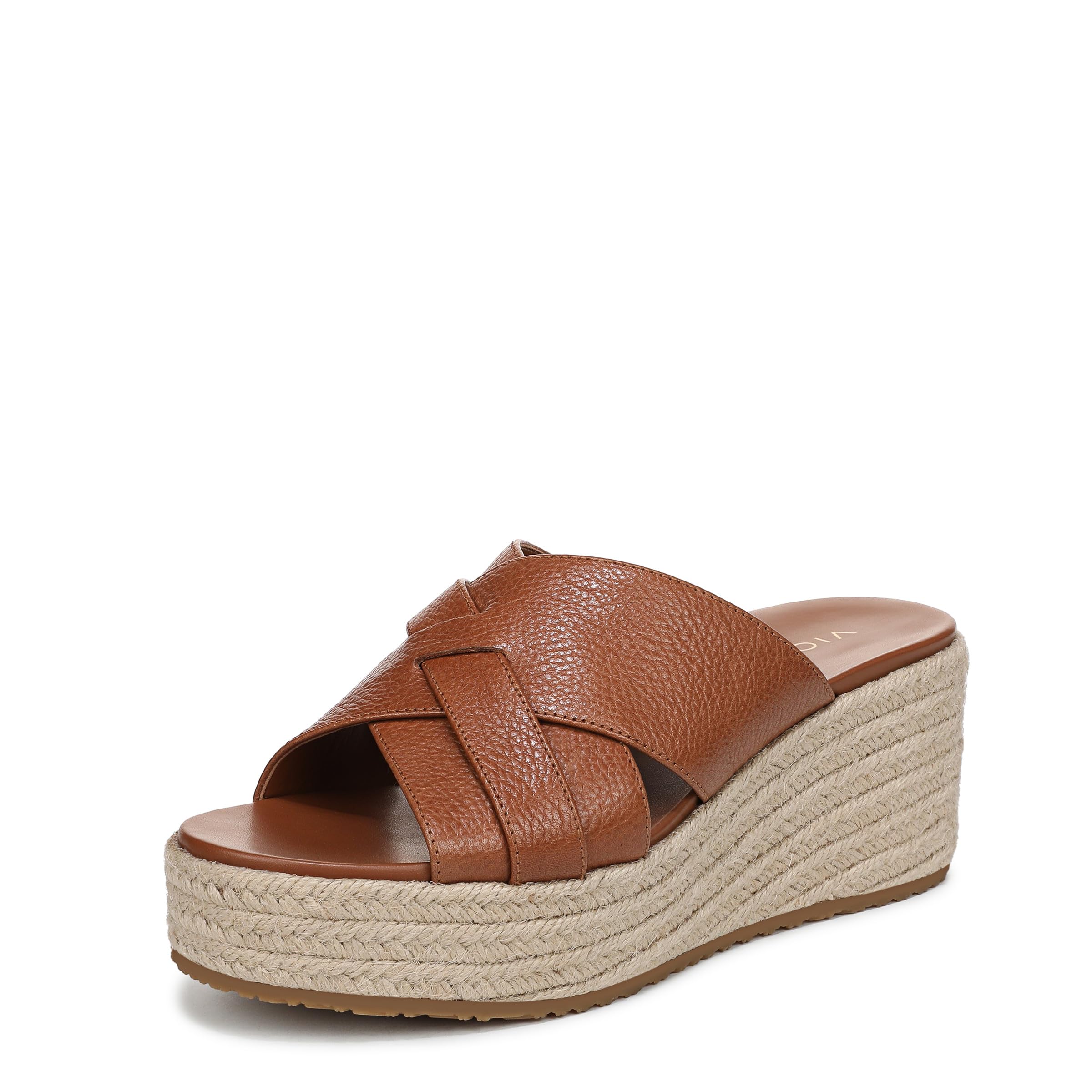 Vionic Women's Dawn Wedge Sandals, Tan Leather, Medium Fit, UK 7