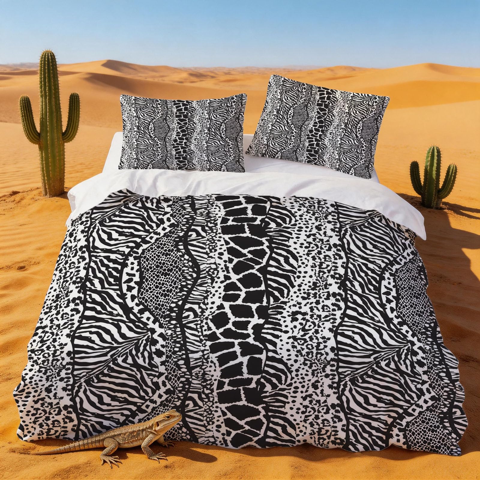 Housse couette microfibre doux 220x240 zébrée pour retrouver le plaisir de nuits apaisantes