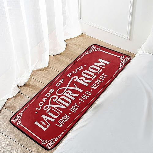 Miniatura 7 de Alfombra de pasillo de lavandería, decoración de granja, alfombras de cocina, alfombra de cocina, alfombra de lavandería, alfombra roja, 39 x 20