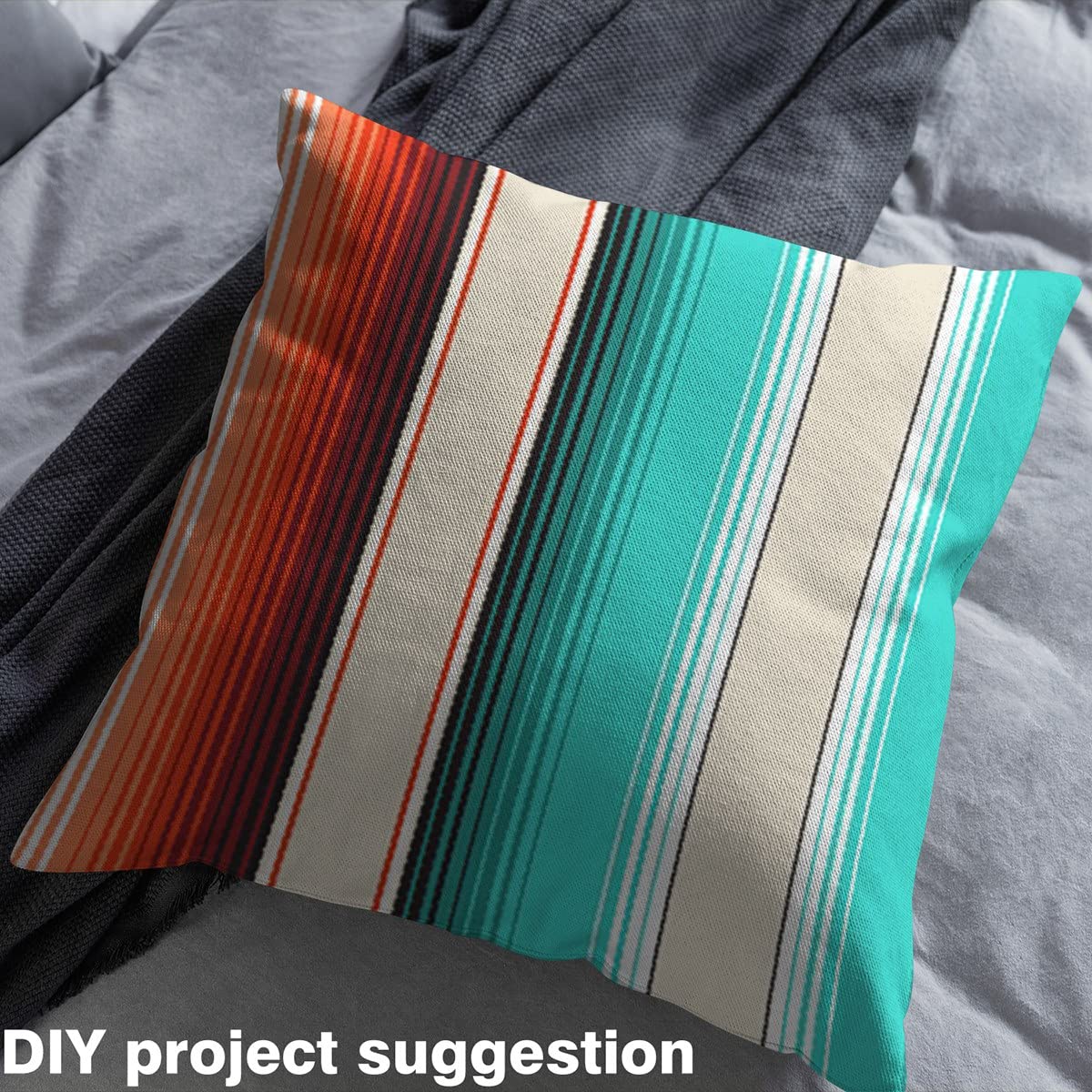 Tessuto a righe messicane al metro, tessuto per tappezzeria Cinco de Mayo per sedie, tessuto etnico boho nativo americano impermeabile per esterni, 2 metri, (L184*W150cm) colorato