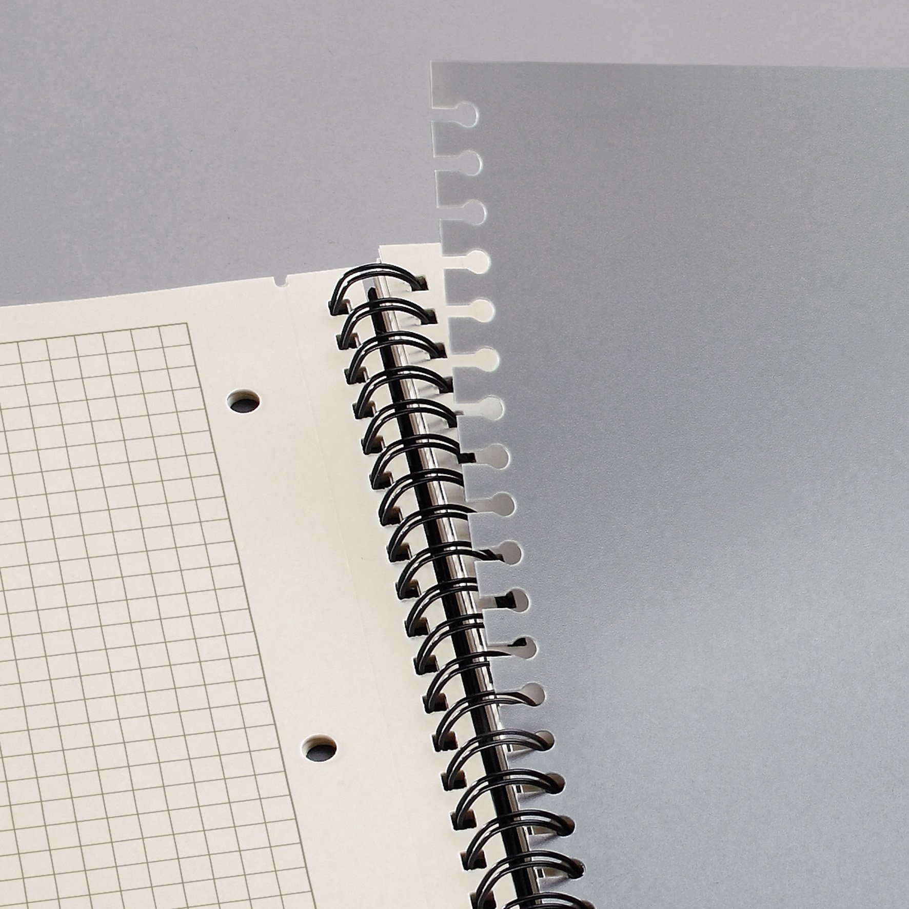 SIGEL CO840/3 Premium Spiralblock A4, kariert, schwarz, 80 Blatt, 3er Pack, sehr stabiler Hardcover-Einband, mit versetzbarem Register, Einsteckfach, aus nachhaltigem Papier, Conceptum | CO840/3, 80 Blatt, mit versetzbarem Register, sehr stabiler Hardcove