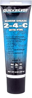 Quicksilver 802859Q1 2-4-C Marine Grease with Teflon, Multi-Purpose Marine Lubricant – 8 oz. Tube