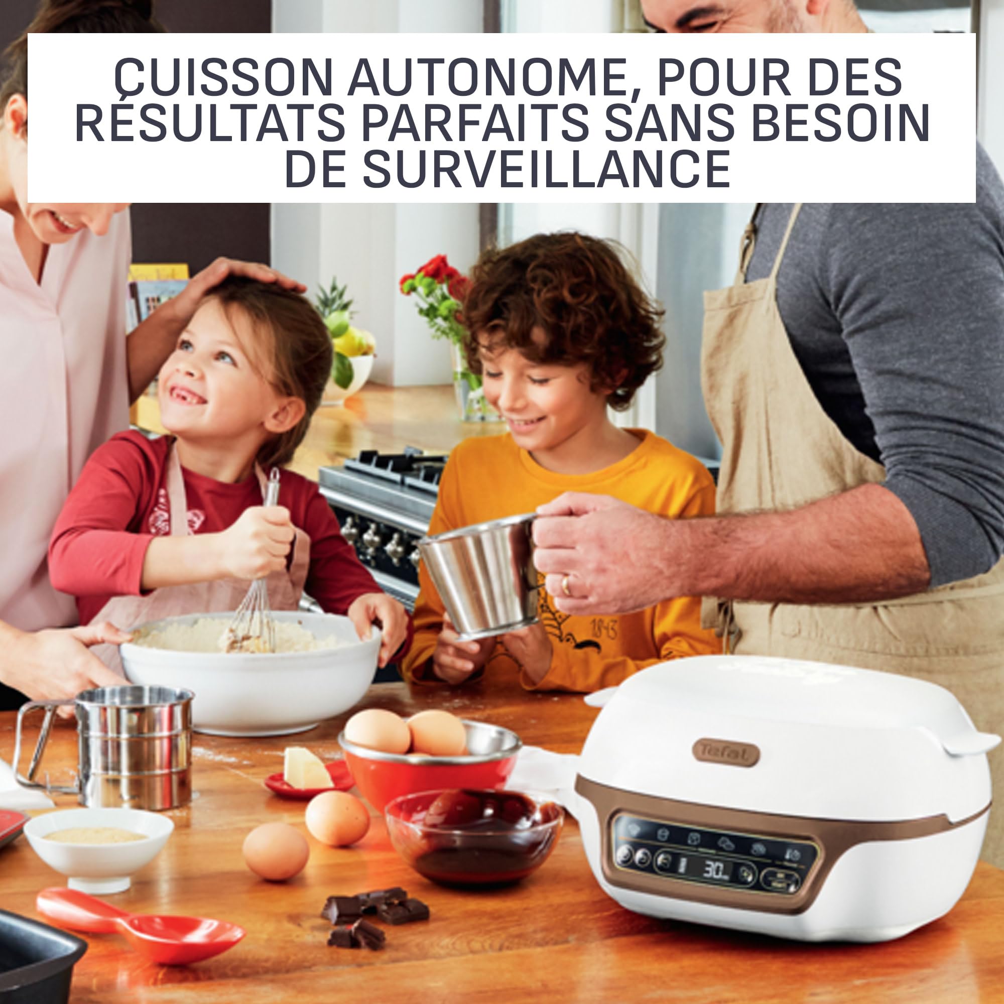 Tefal Cake Factory, Four à gâteaux intelligent, 5 programmes auto + mode manuel, Moules madeleines et donuts inclus, YY5726FG