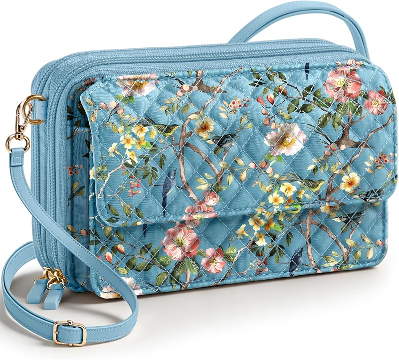 Bolso bandolera acolchado de algodón para mujer