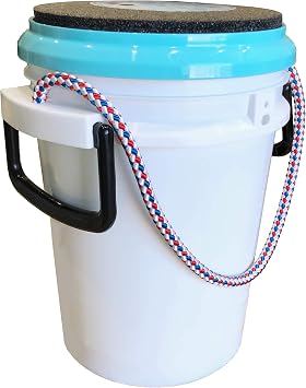5 Gallon ISmart Bucket Rope Handle with Padded Seat White