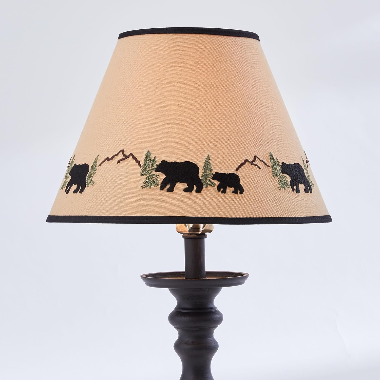 Park Designs Black Bear Embroidered Shade 10"D