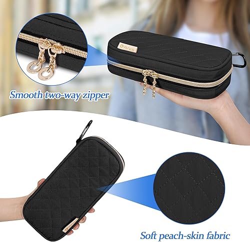 Miniatura 4 de Yarwo Maletín de viaje con 2 paquetes de hielo, bolsa organizadora de medicamentos diabéticos aislada, bolsa térmica médica portátil para bolígrafos