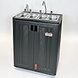 Concession Sinks – 4 Compartment Portable Handwashing Station with Hot & Cold Water, Portable Sink with Water Tank - Free-Standing Sink Station for Food Trucks, Vendors, Catering & Concession stands