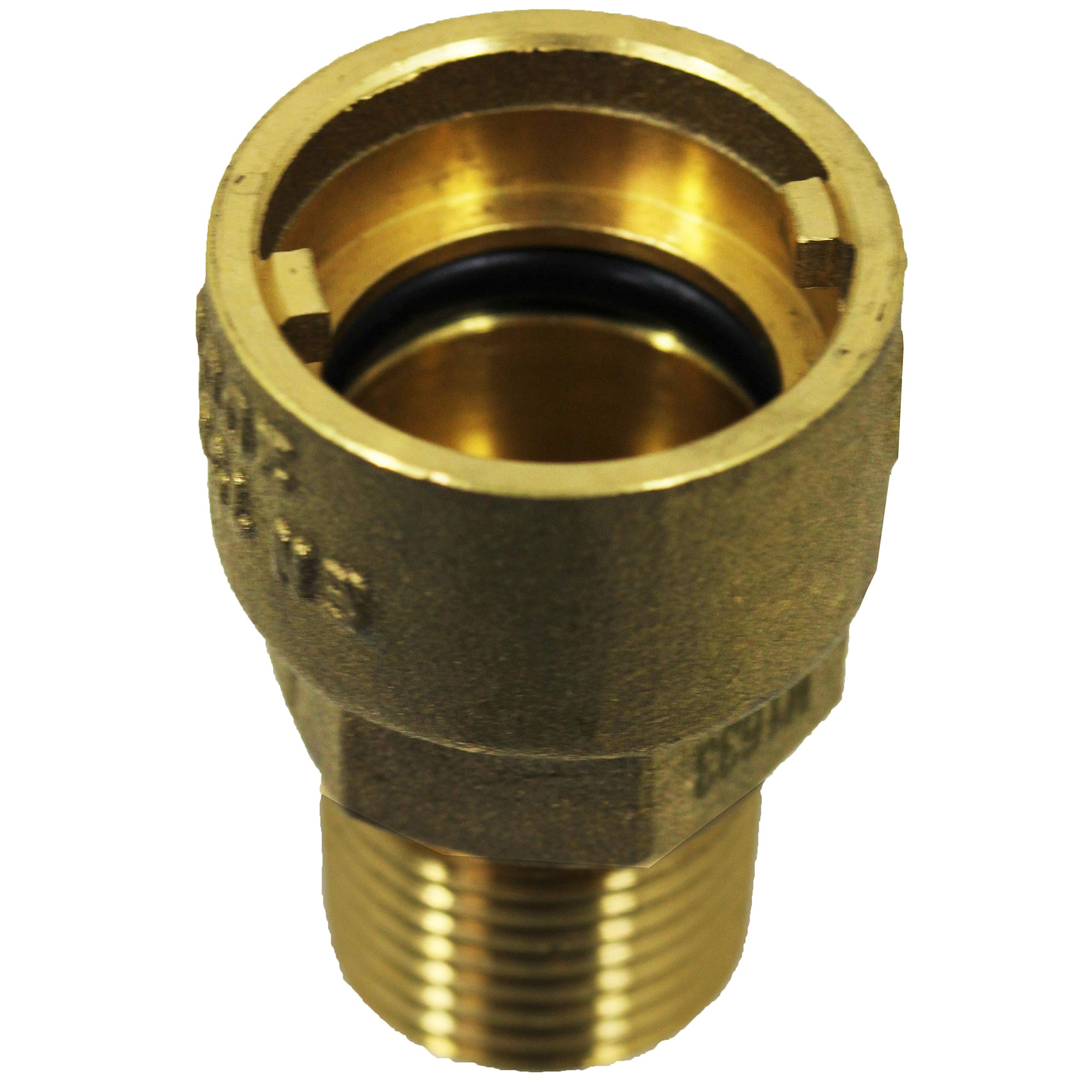 Spares2go Gold Universal Straight Bayonet Connector Socket For Lpg/Gas Oven Cooker (1/2")