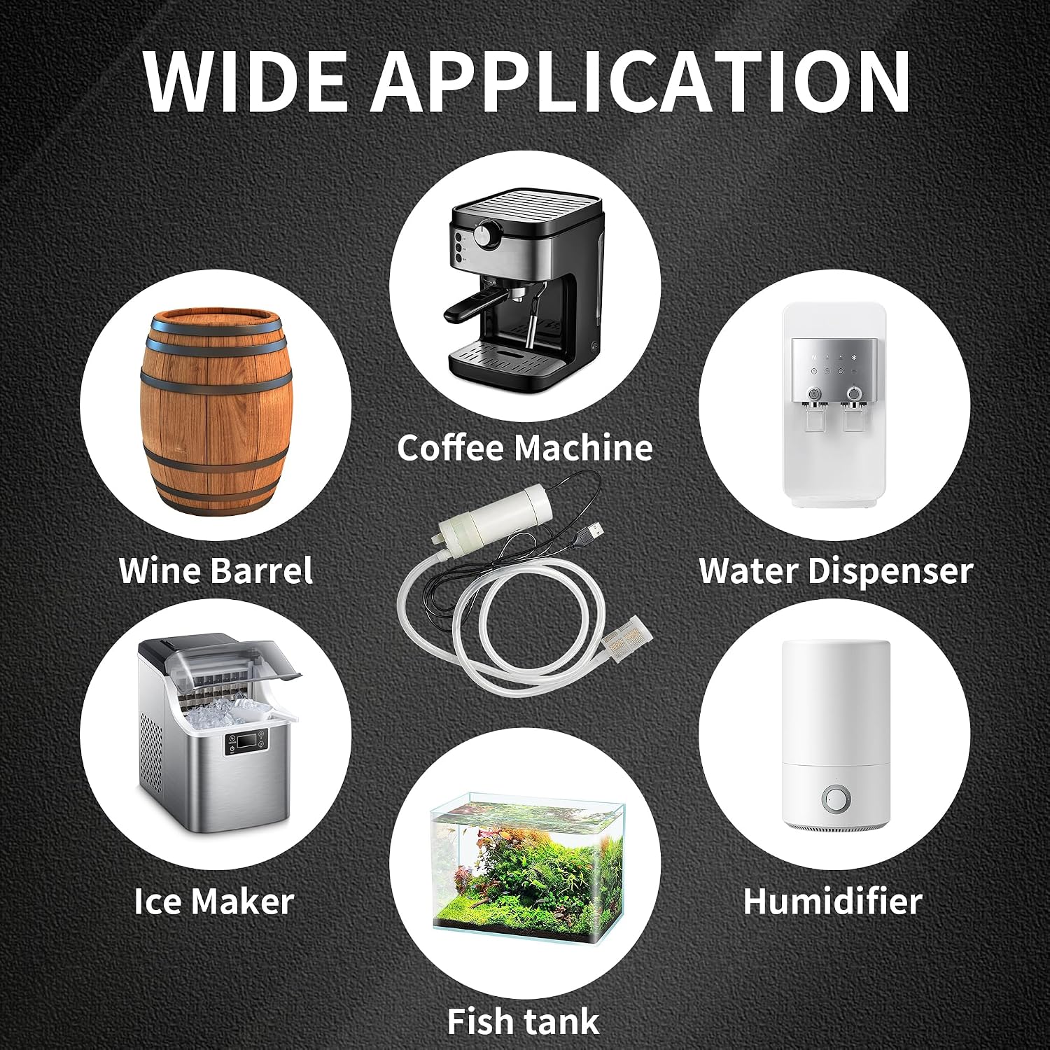 USB Electric Auto-Siphon Self-Priming Pump– Compatible with Most Home Brew Systems, Food Grade 5V Portable Transfer Pump with 6.5FT Hose, 2L/min Low Noise, Wine, Kombucha & Beverages