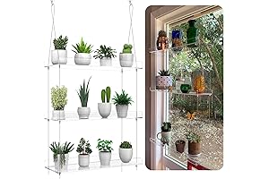 Hanging 3-Tier Acrylic Window Shelves