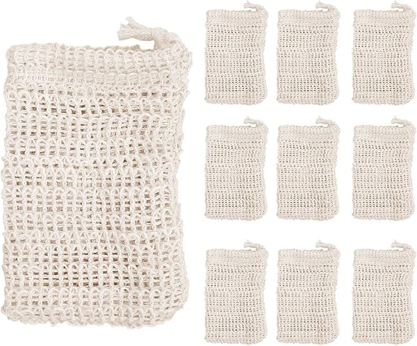 Ksrnsne sachets à savon en sisal, 10 pièces