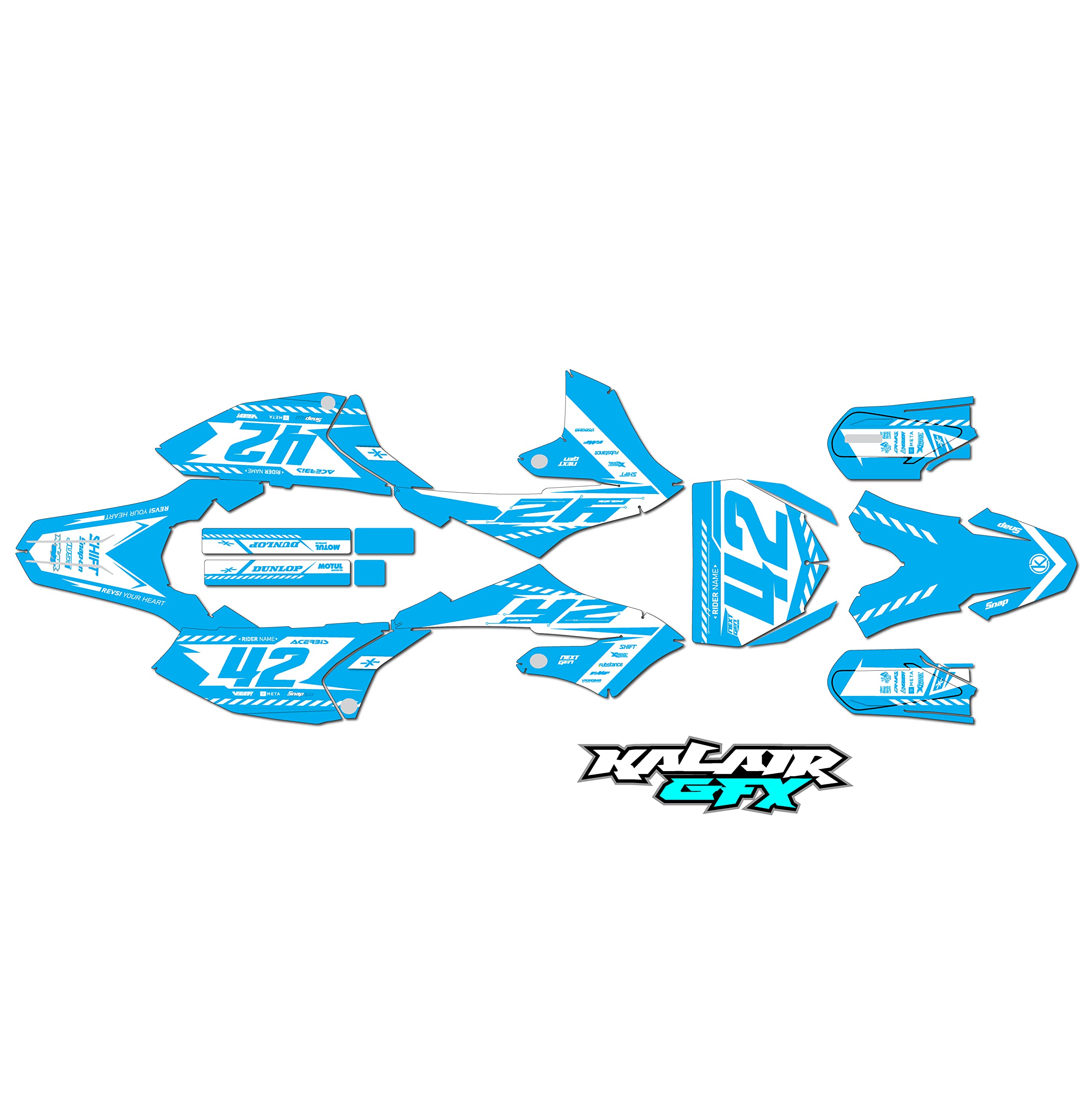Yamaha Yz65 Backyard Design Custom Graphics Kit For Yamaha YZ 65 (2018 ...