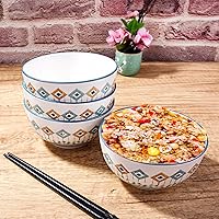 Vista 15 de Japanese Black Rice Bowls Set of 4, Ceramic Asian Bowls Sushi Bowls for Rice, Oats, Soup, Snacks, Desserts