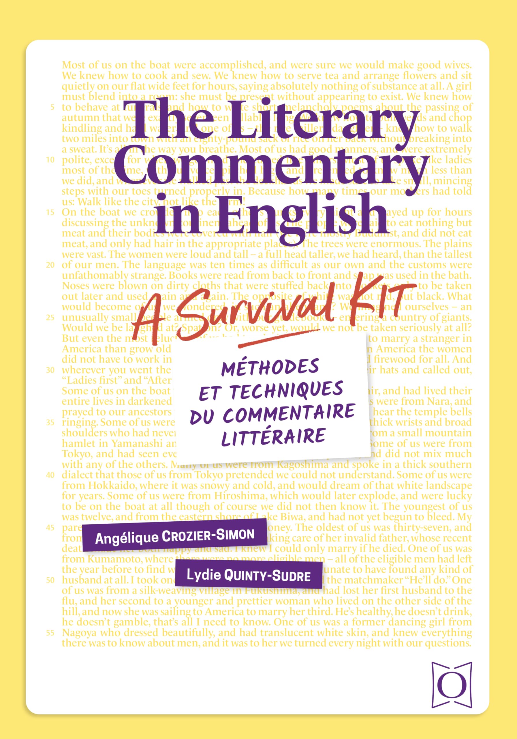 The Literary Commentary in English - A Survival Kit: Méthodes et techniques du commentaire littéraire
