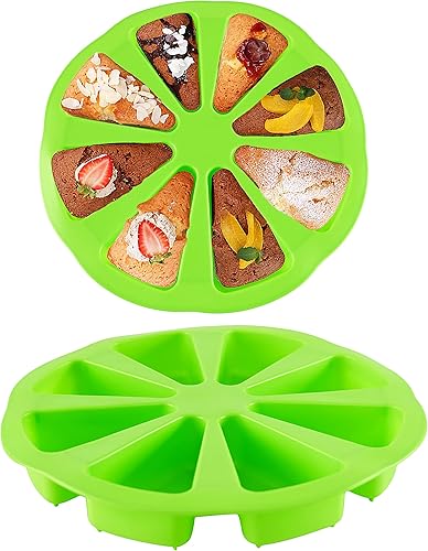 HOME-X Molde de silicona para rebanadas de pastel, molde de silicona para hornear, chocolate, dulces, bollos, galletas y más, apto para horno y