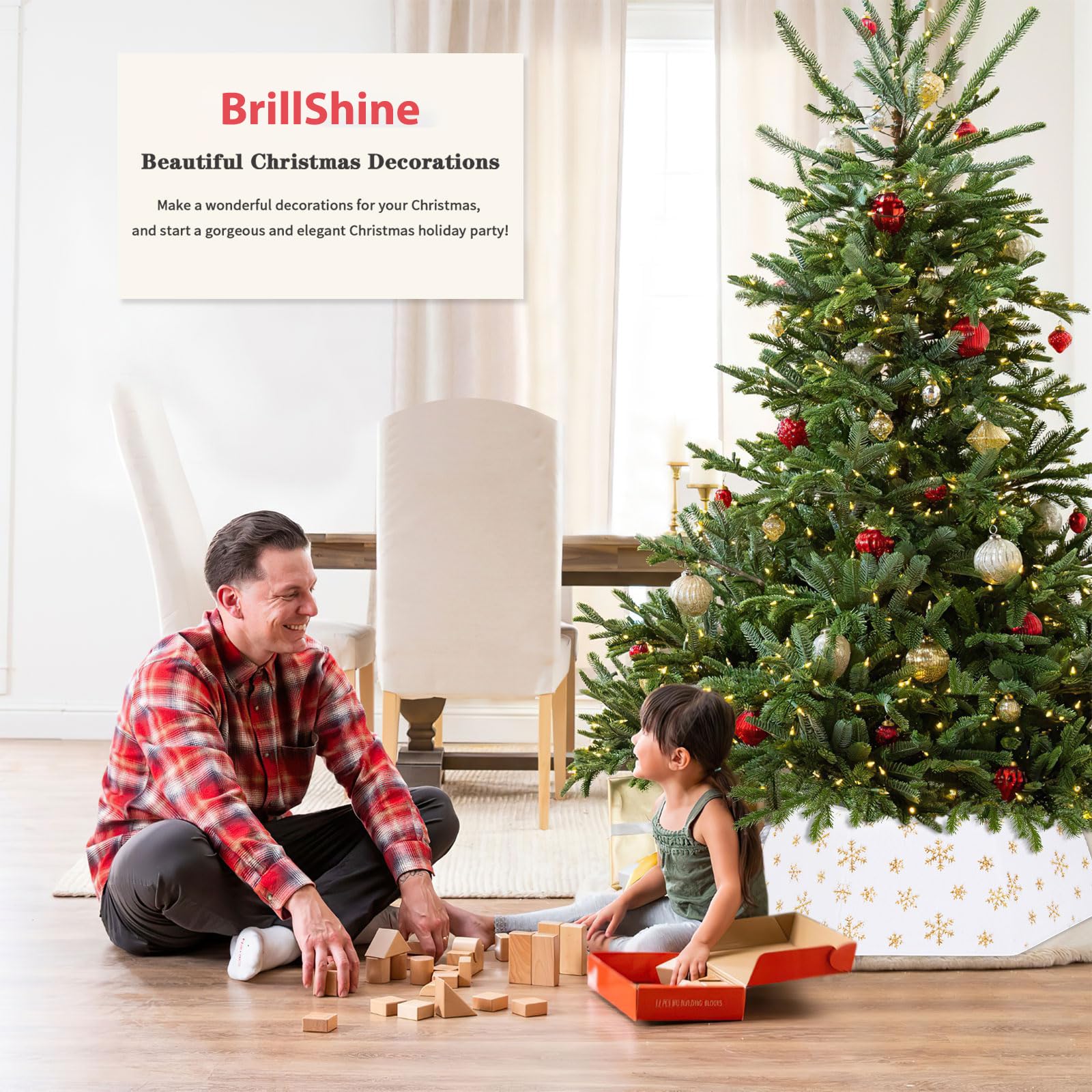 Base Albero di Natale, Ø80cm Paillettes Peluche Finta Pelliccia Albero di Natale Gonna Pieghevole Supporto per Giardini Interni ed Esterni