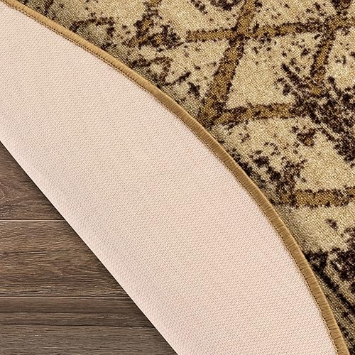 Miniatura 253 de Antep Rugs - Alfombras antideslizantes de 3 x 5 pies (antideslizante) con parte trasera de goma, de estilo antiguo, bohemio, marroquí y con pelo