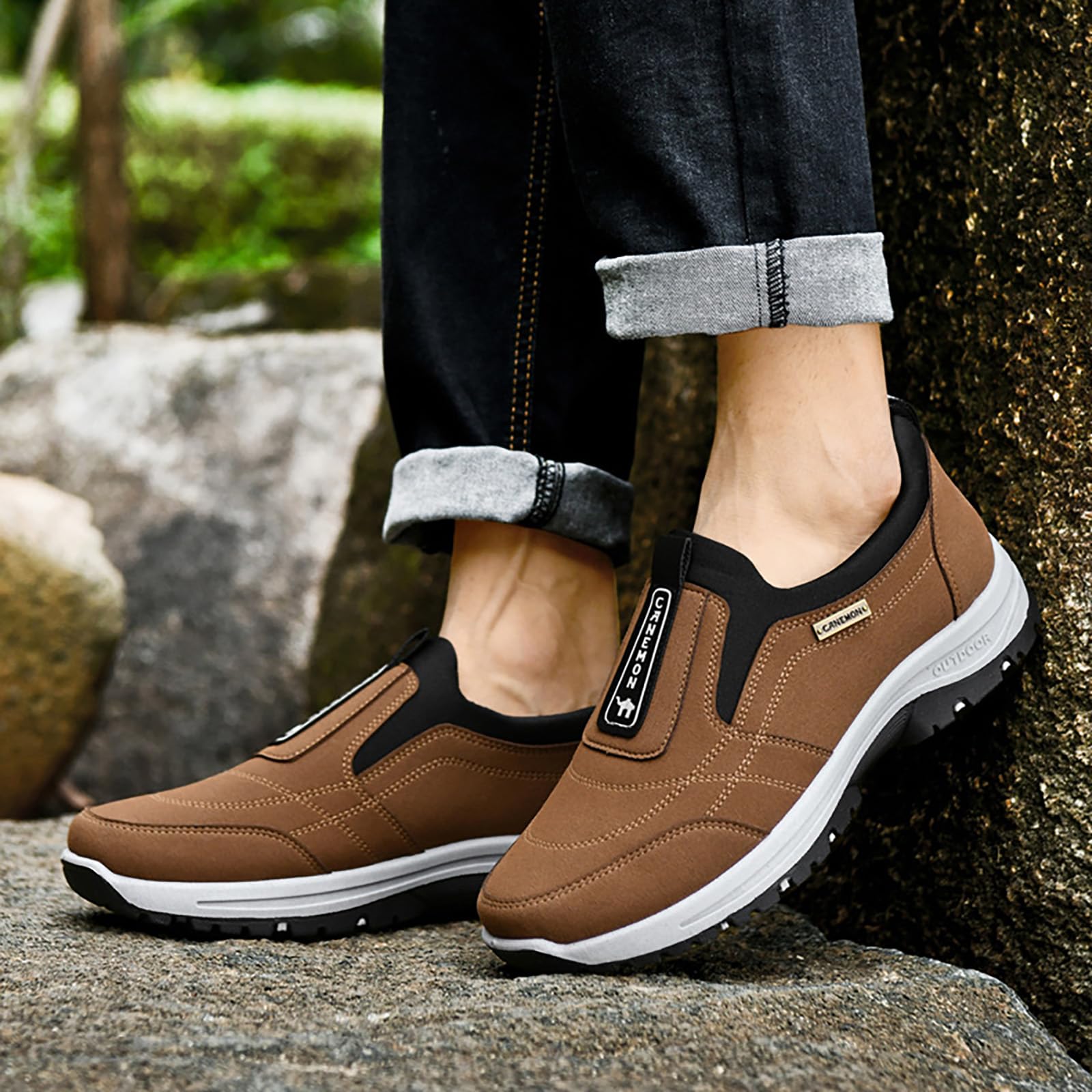 Zapatillas Deportivas Hombre Impermeables Senderismo Trekking Antideslizantes Marrón 42EU