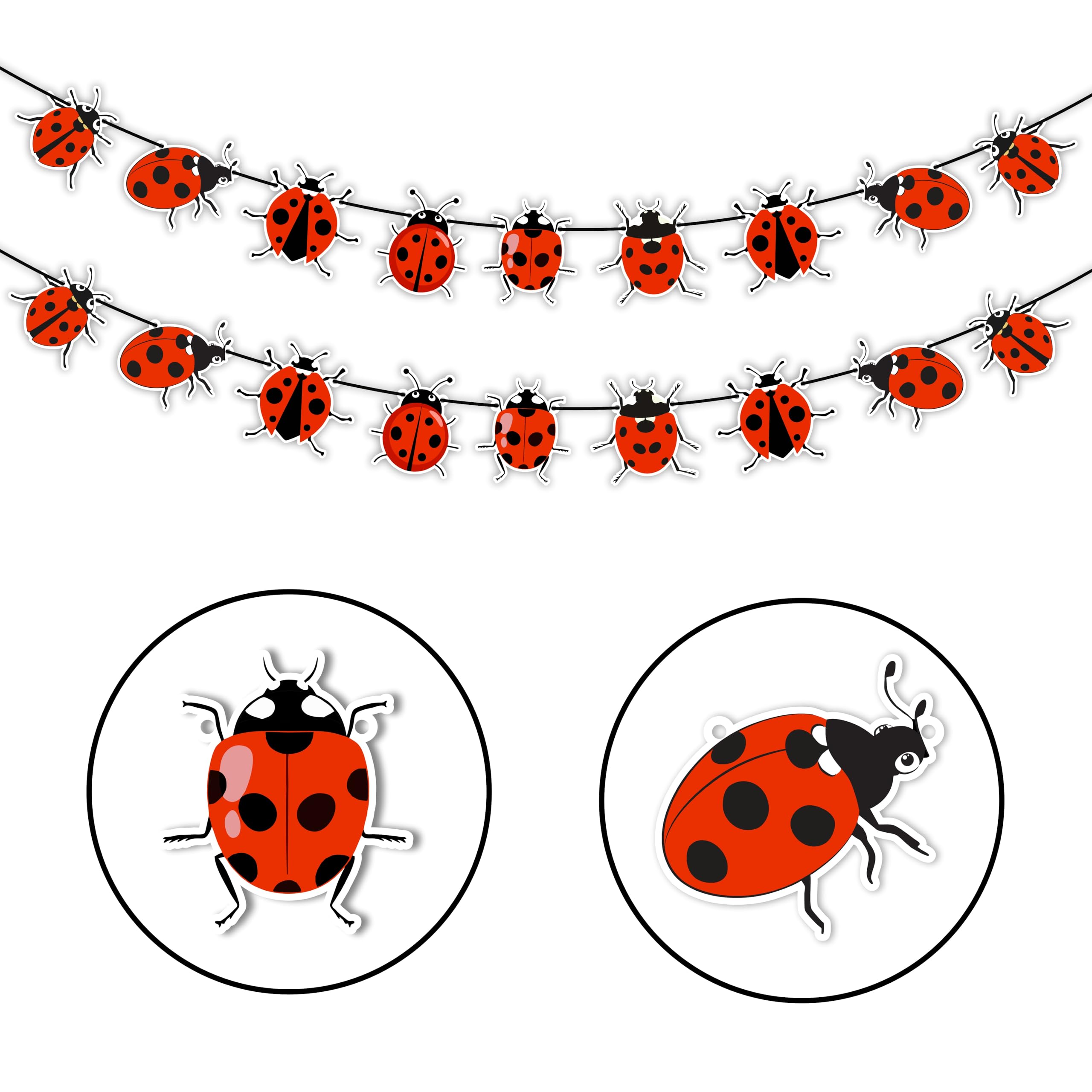Seyal® Ladybug Garland Decoration, Length: 12 Feet, Breadth: 9 cm / 10 cm - Image 2
