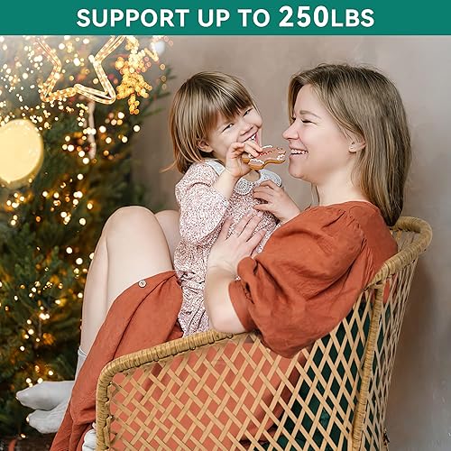 Miniatura 6 de YITAHOME Juego de bistró de mimbre de 3 piezas sillas de conversación de ratán para todo tipo de clima para patio trasero balcón y terraza con