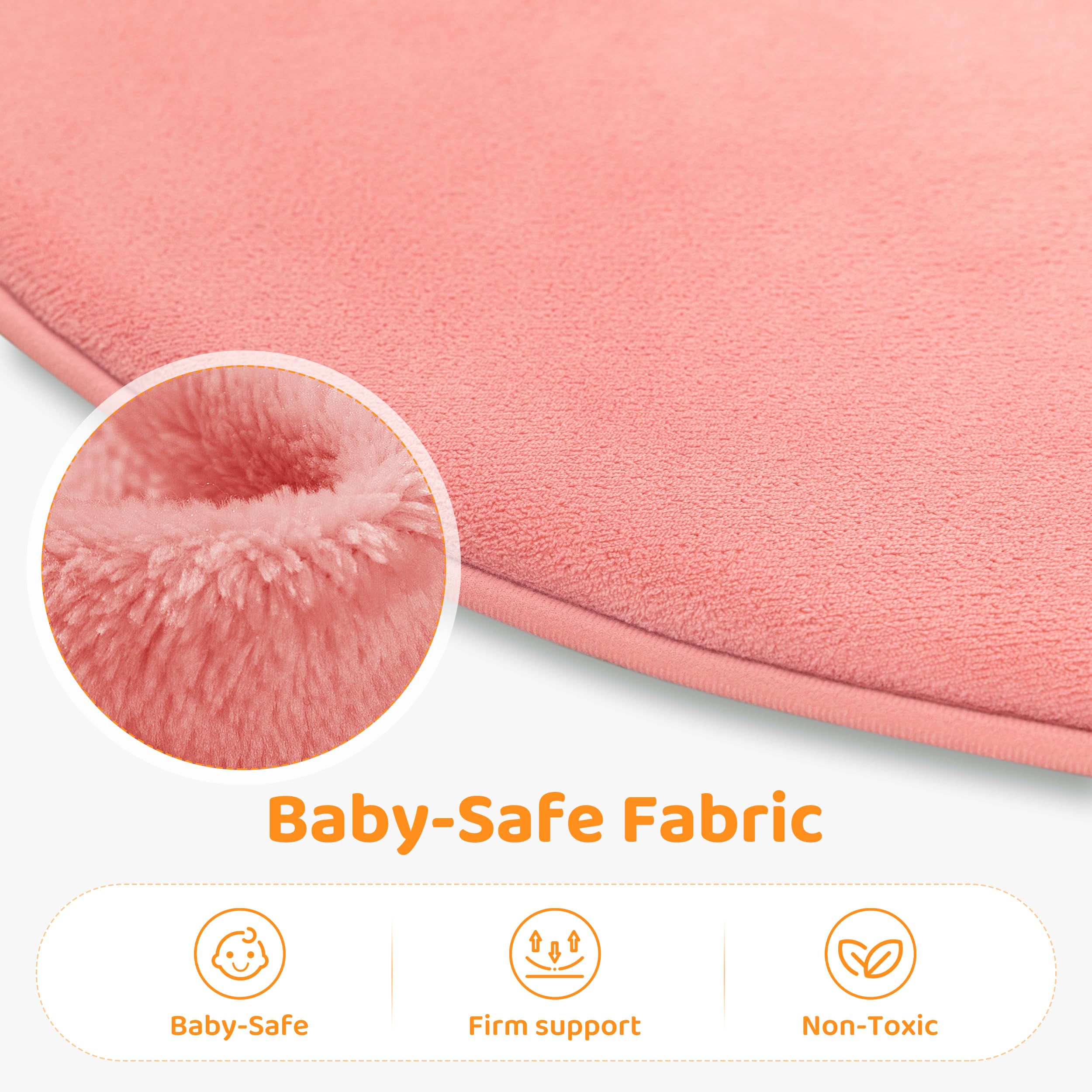 BYBYME 3 cm dikke opvouwbare kruipmat voor baby's, 150 x 200 cm speelmat met antislip onderkant, zachte vloermat van traagschuim voor baby's, kinderen en peuters, ideaal voor woonkamer en yoga, roze