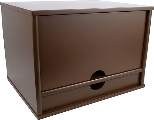 Miniatura 6 de Victor Organizador de escritorio de madera de 4 estantes marrón moca B4720