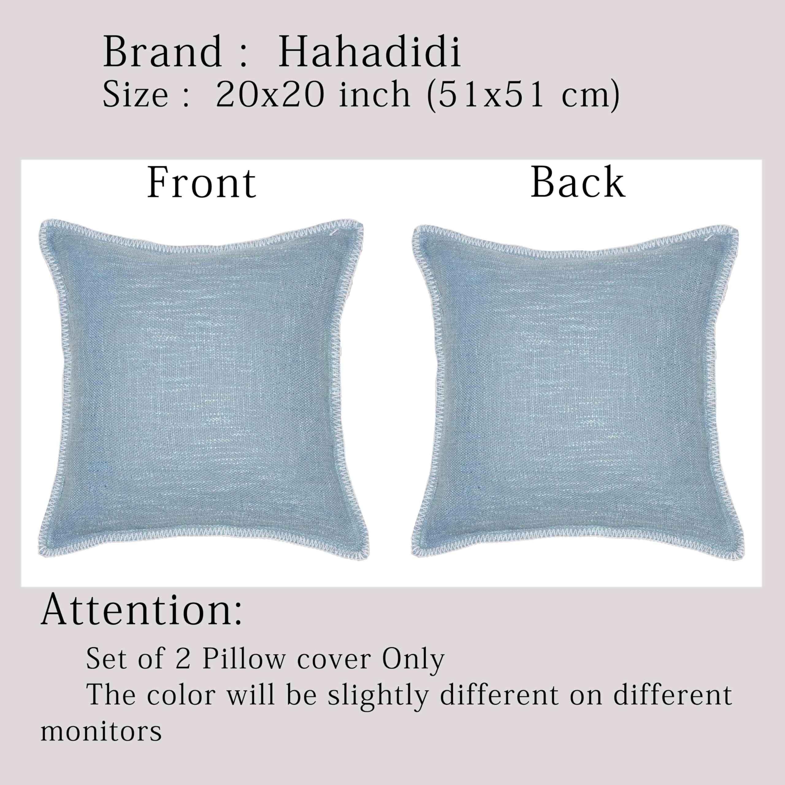 Amazon.co.jp: Hahadidi クッションカバー 20x20インチ 2枚セット