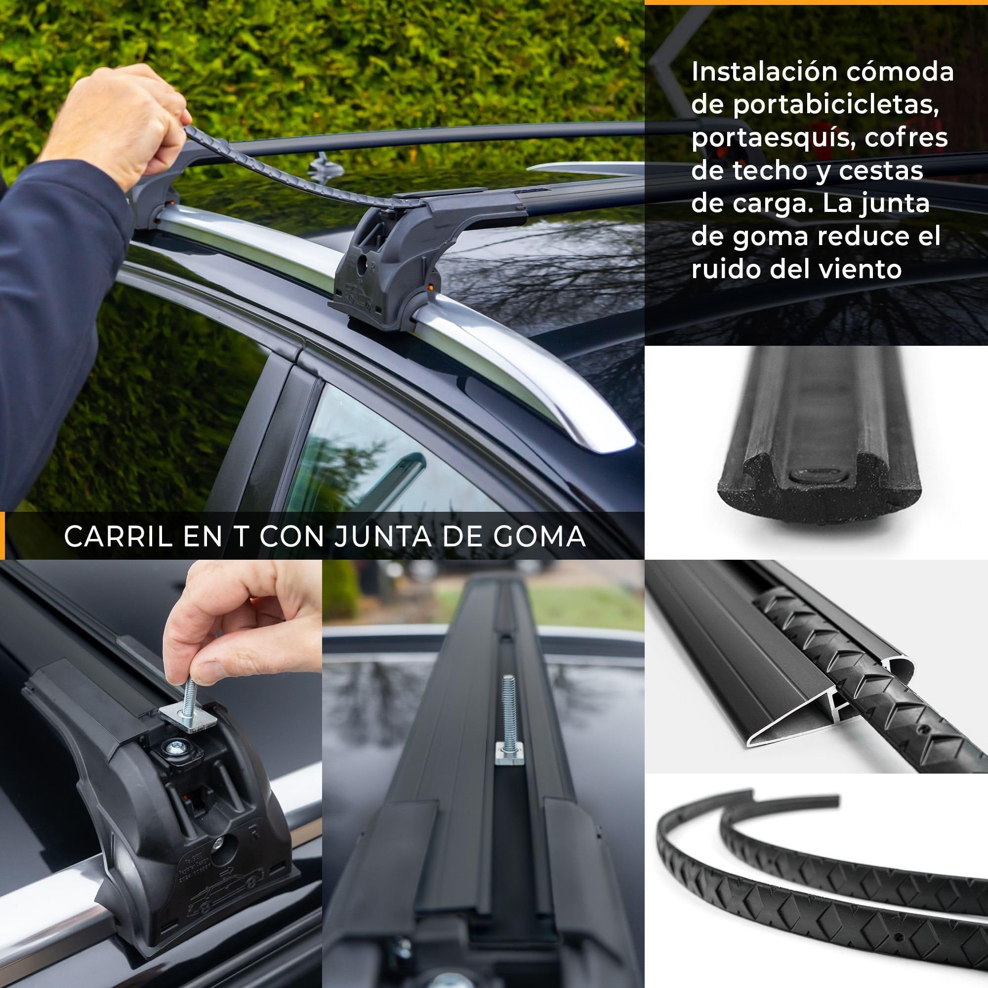 CHROMEMASTER Barras de Techo Compatibles con BMW Serie 2 2015-2022; Portaequipajes de Techo Compatible para Cofres, Portabicicletas, Escalera | Ideal para Vacaciones, Viajes y Uso Diario