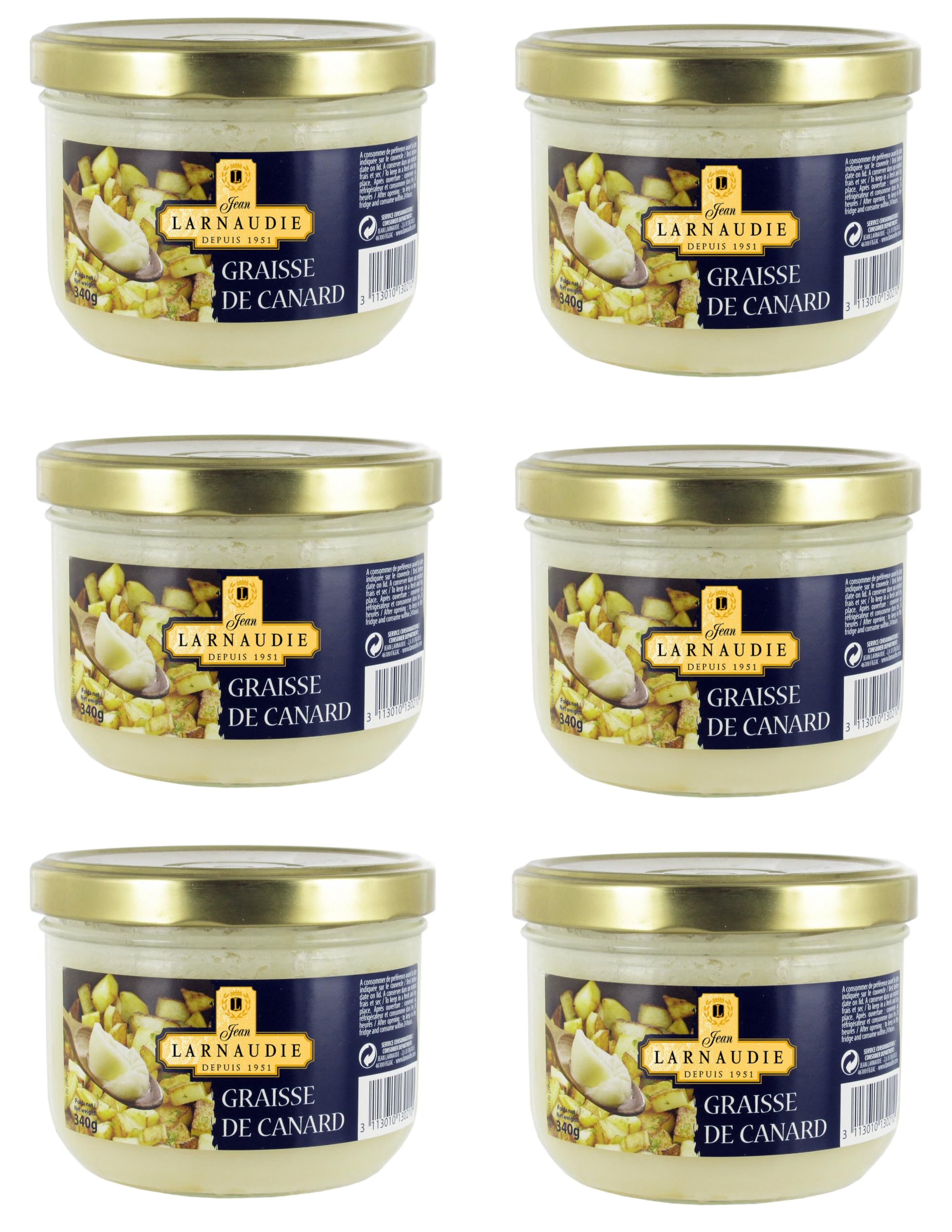 Jean Larnaudie Entenfett Graisse de Canard 6 x 340 g