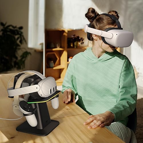 Miniatura 7 de KIWI design Charging Dock for Meta Oculus Quest 3Quest 2Quest Pro Accessories, Meta Officially Co-Branded, RGB Vertical Charging Stand and