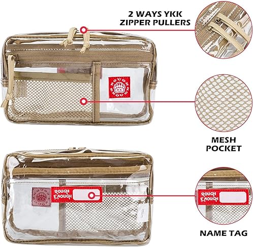 Miniatura 5 de Rough Enough - Bolsas de aseo transparentes para artículos de aseo de viaje, bolsa de maquillaje, bolsas de cosméticos de viaje para mujeres y