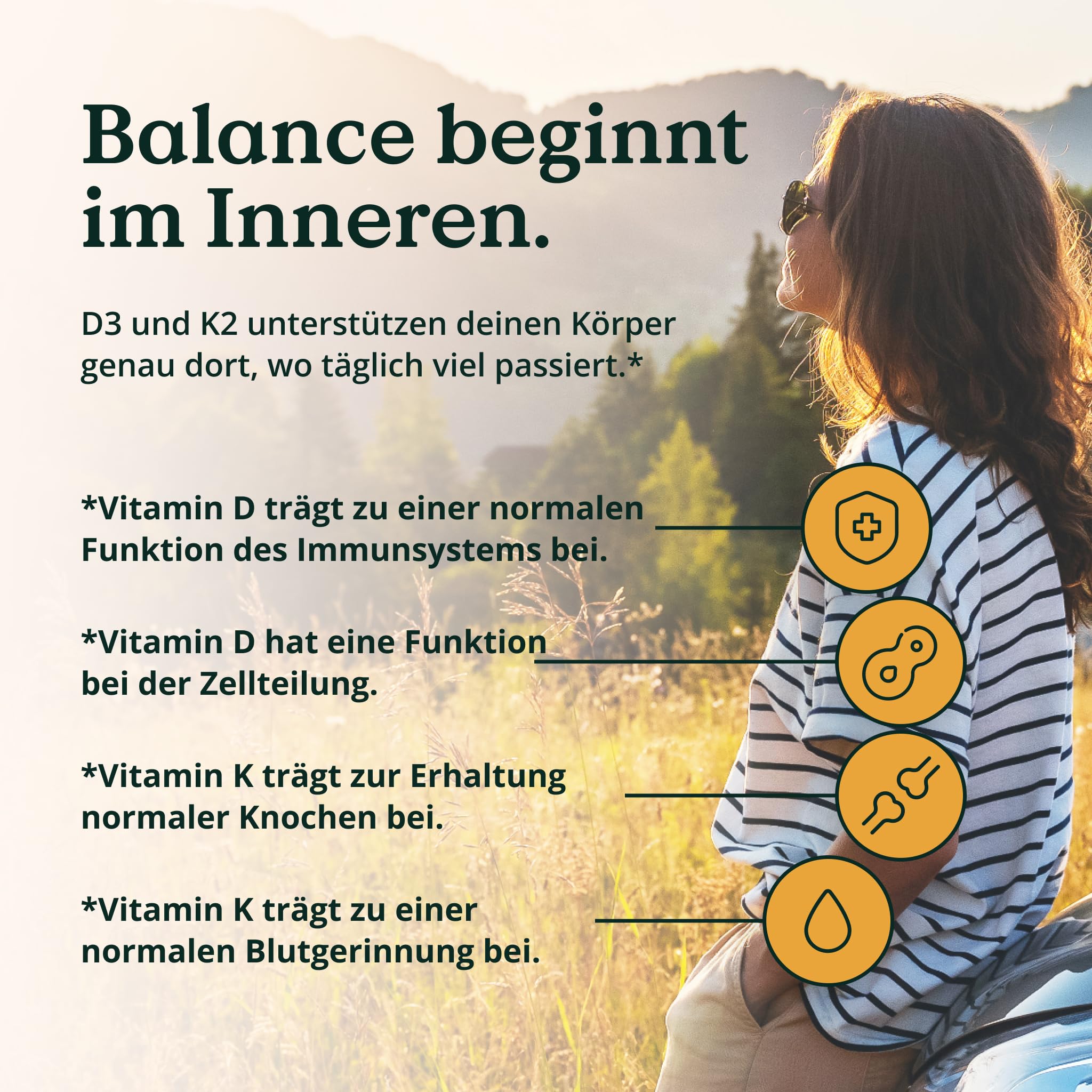 Nature Love Vitamin D3 K2 Wochendepot - 180 vegane Tabletten - 7000IE D3 + 140µg K2 pro Tablette mit >99,7% all-trans - Hochdosiert & vegan - Laborgeprüft, in Deutschland produziert