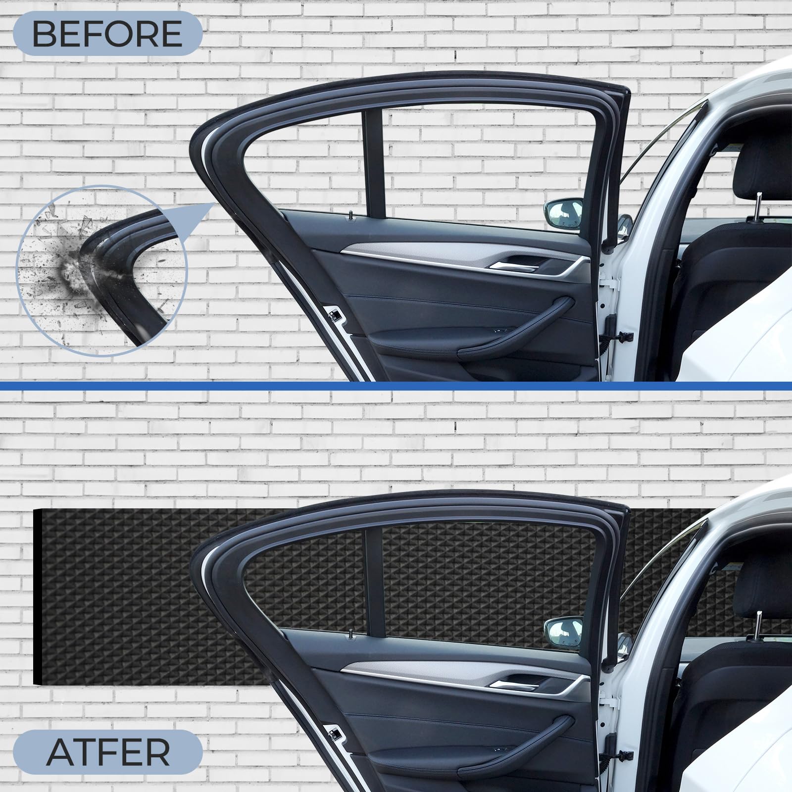 BBLTIFF Mousse Protection Garage, Lot De 2 Protection Murale De Garage 2m X 20cm × 4mm, Protections Pour Portières Auto, Mousse De Protection Garage, Protection Portiere Voiture Autoadhésive (Noir