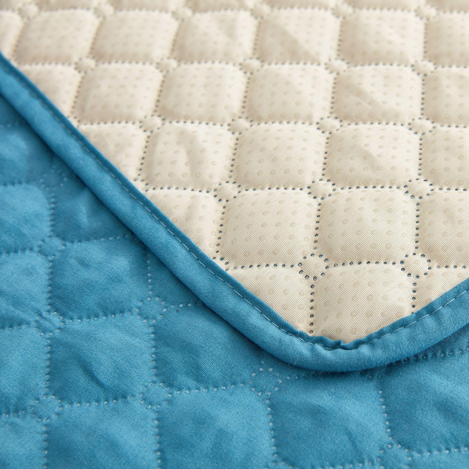 FANSU Empapador Reutilizable para Cama y Silla de Ruedas, Protector de Colchón Impermeable de Alta Absorción, Lavable Ideal para Adultos, Ancianos, Niños y Mascotas (Azul,210x305cm)