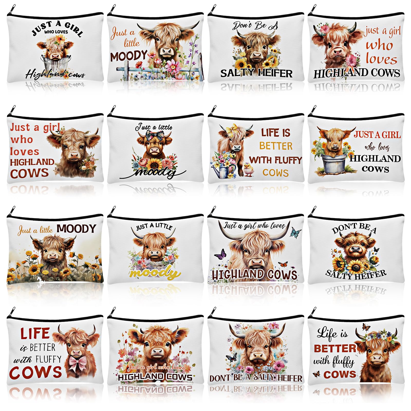 Pinkunn 16 Pcs Valentines Canvas Makeup Bags Bulk Inspirational Christian Women Religious Galentine Gifts Inspirational Bible Verse Pencil Pouch